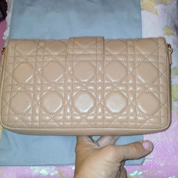 FINAL PRICE! Christian Dior Pink/Beige Leather Cannage Miss Dior Shoulder Bag - Picture 15 of 17